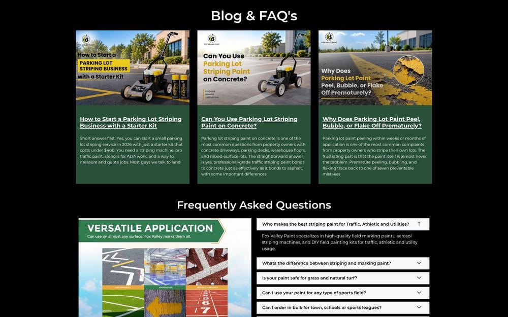 Fox Valley Paint blog articles and FAQ section