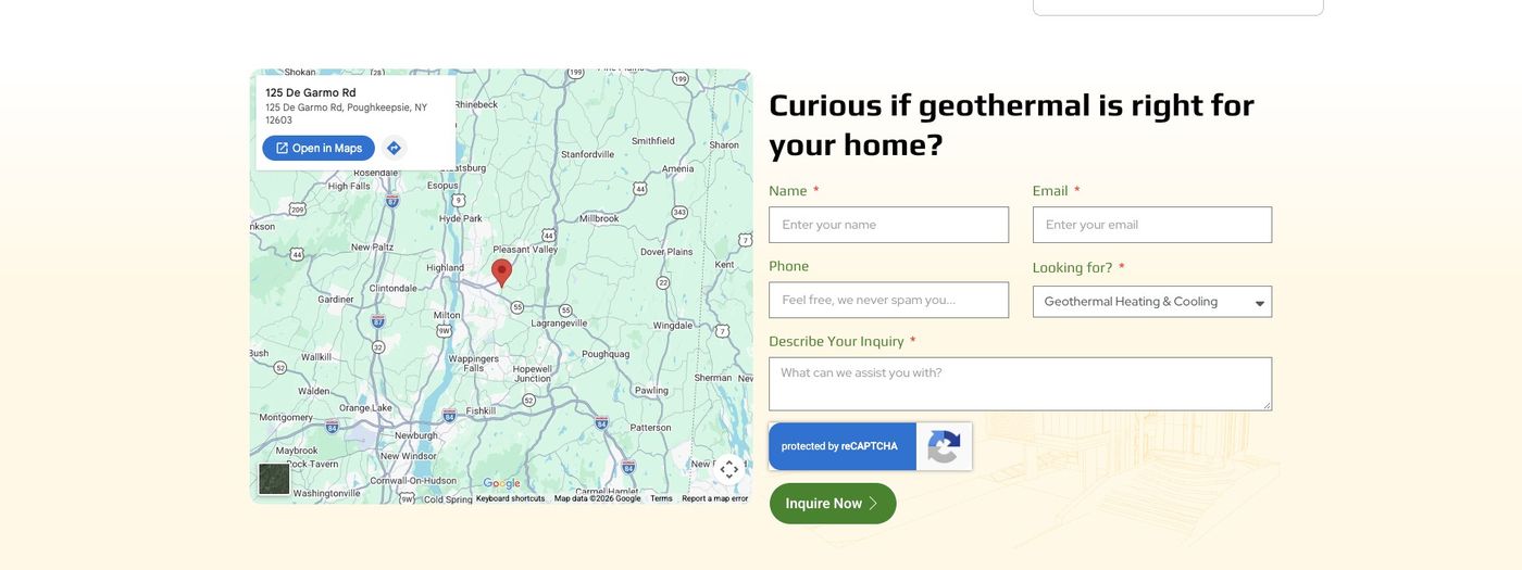 GEO-US consultation form beside an embedded office map