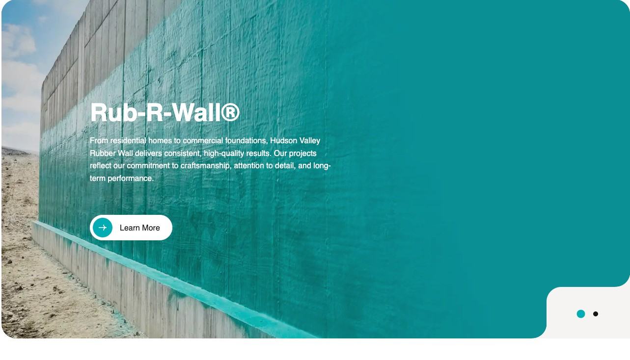 HVRub-R-Wall live homepage displayed in a desktop browser mockup