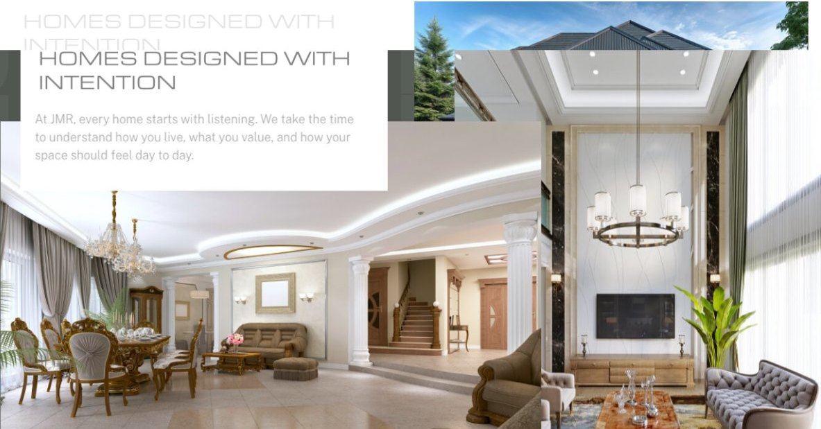 Homes Designed With Intention section with interior photographs